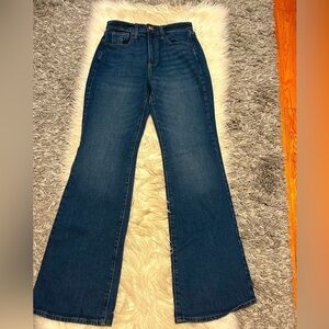 Dark Wash High Rise Denim Flare Jeans